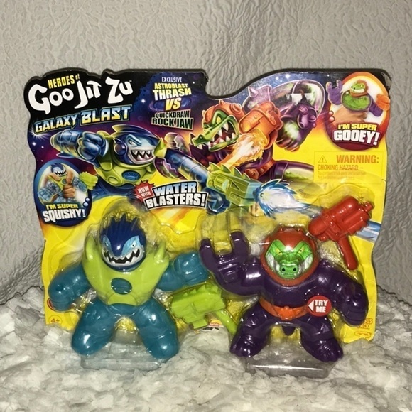 Heros of Goo Jit Zu Galaxy Blast Versus Pack - Thrash vs Quickdraw Rock Jaw - Picture 5 of 6